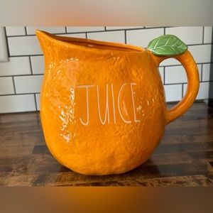 Rae Dunn Large orange juice pitcher